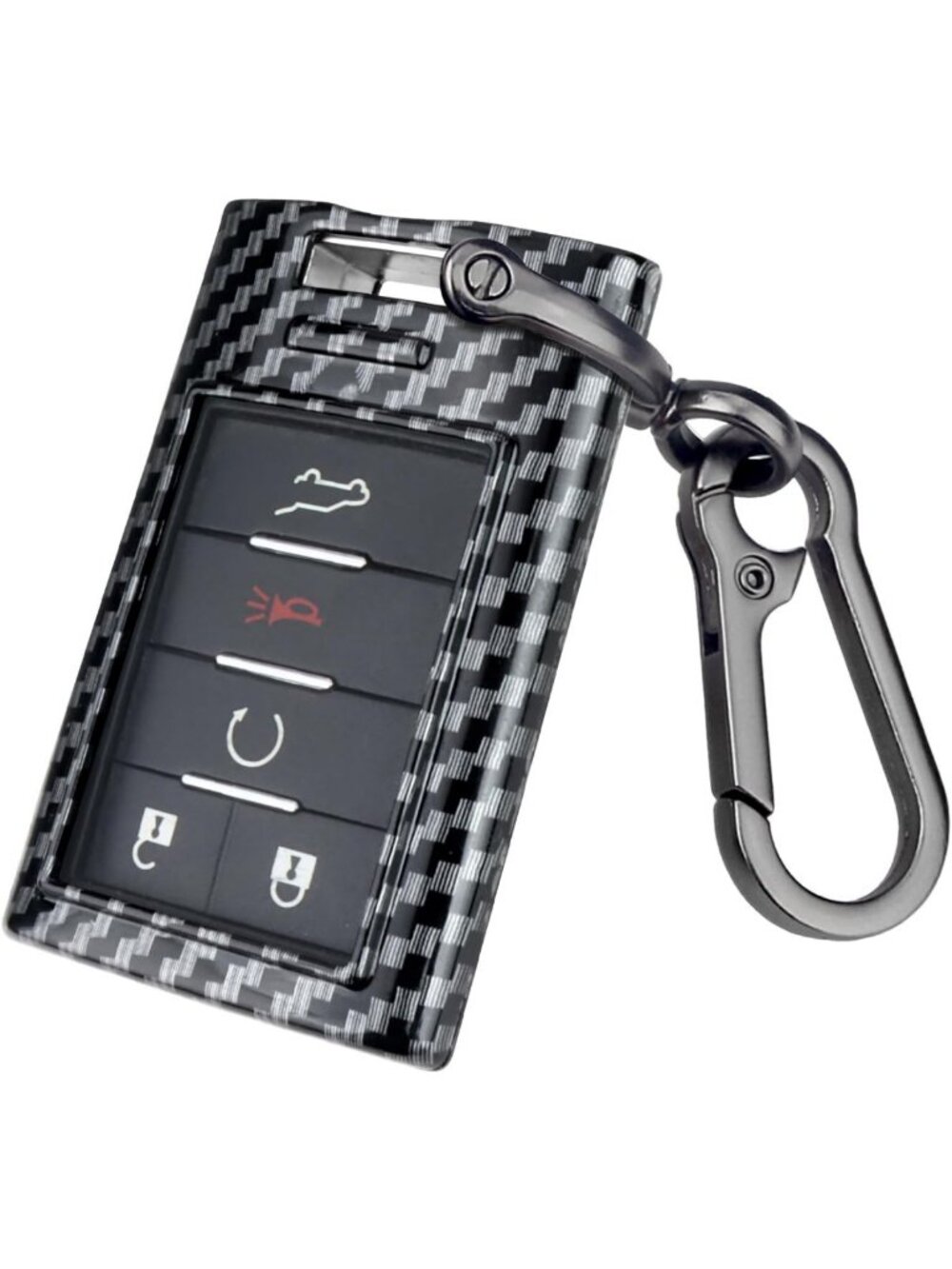 Key Fob Shell Case for Keyless Entry, ABS Hard Plastic, Compatible with Cadillac